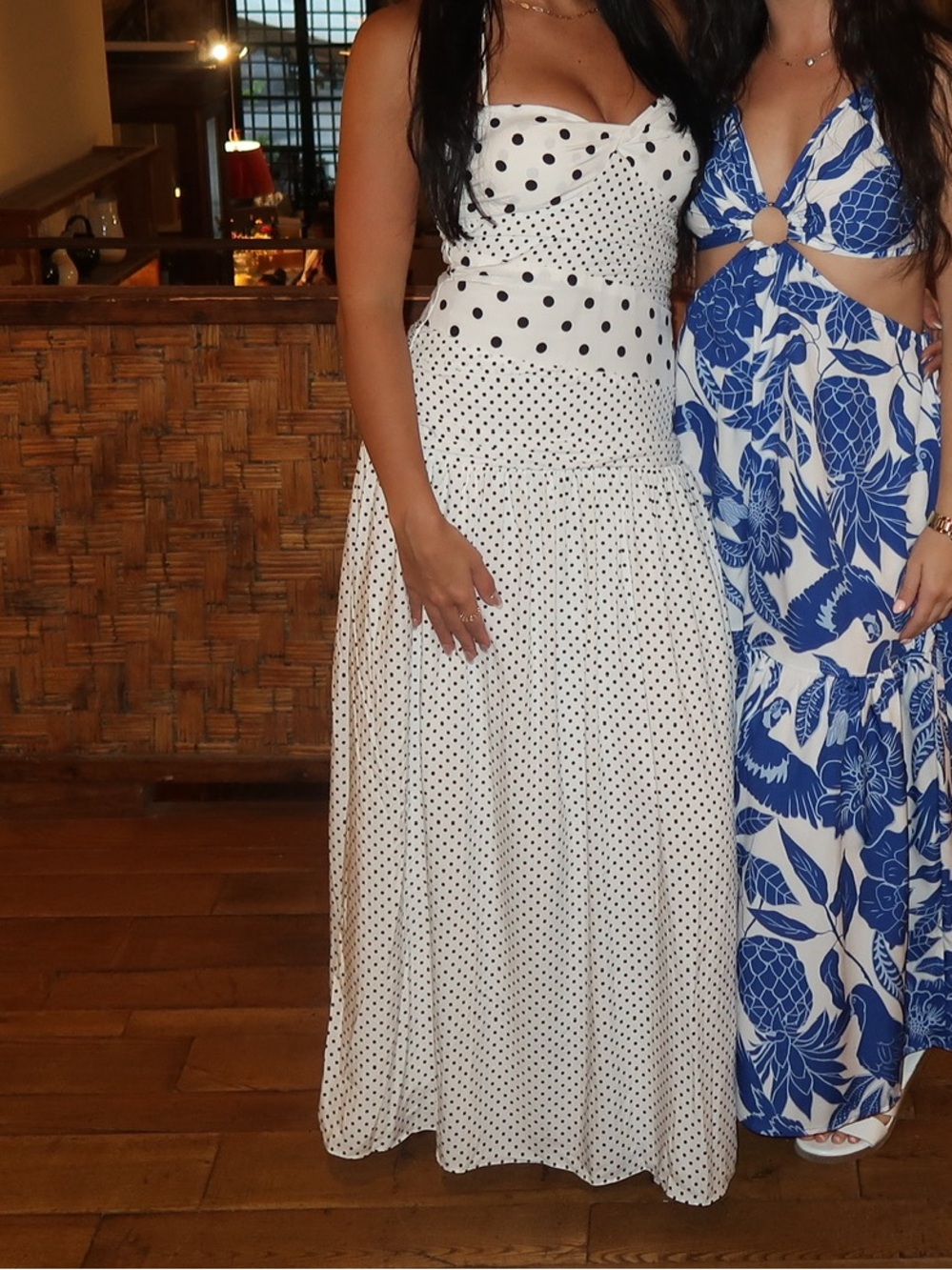 Princess Polly Marguerite Halter Maxi Dress White Polka - Picture 4 of 5